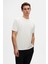 Slim Fit Ekru Baskılı T-Shirt 2