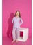 Tarık 6-13 Yaş Kız Çocuk Önden Düğmeli Pijama 3017250 - Lila 1