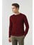 Ds Damat Slim Fit Bordo Pamuk Karışımlı 2'li Bisiklet Yaka Gömlek ve Kazak 4