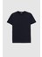 Slim Fit Lacivert Baskılı T-Shirt 5