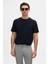 Slim Fit Lacivert Baskılı T-Shirt 1