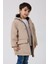 Erkek Çocuk Taş Kürklü Su ve Rüzgar Geçirmez Kapüşonlu 3 Kışlık Mont & Kaban & Parka FMPÇ-110 5