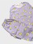 Kız Çocuk Pamuklu Lila Çiçek Papatya Desenli Uzun Kollu Mevsimlik Pijama Takımı 3