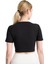 Kadın Siyah %80 Modal %20 Elastan Kadın Compression Kısa Kol Crop - Nefes Alan ve Esnek Crop 4