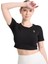 Kadın Siyah %80 Modal %20 Elastan Kadın Compression Kısa Kol Crop - Nefes Alan ve Esnek Crop 1
