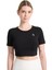Kadın Siyah %80 Modal %20 Elastan Kadın Compression Kısa Kol Crop - Nefes Alan ve Esnek Crop 5