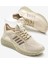 Unisex Bej Poli Taban Bağcıklı Triko Spor Ayakkabı 1