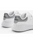 Çocuk Unisex Beyaz Gümüş Eva Faylon Taban Üç Cırtlı Spor Ayakkabı 5