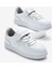 Çocuk Unisex Beyaz Beyaz Termo Taban Cırtlı Lastik Bağcıklı Spor Ayakkabı 1
