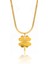 Italyan Yassı Zincirli Yonca Model Gold Kaplama Gümüş Kadın Kolye 201023822 1