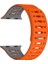 Watch 10 42MM Uyumlu Zore KRD-124 Silikon Kordon Strap KAYIŞ-TURUNCU-GRI-8680436815748-MRYN111975 1