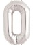 Gümüş Rengi Folyo Rakam Balon 1 Metre 1