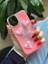 iPhone 15 Pembe Kabartmalı Kalpli Sert Kılıf 1