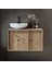 Gusto Ayaksız Oval Lavabolu Mdf 75 cm Çekmeceli Banyo Dolabı 1