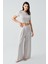 Kısa Kollu Crop Bol Paça Esnek Viskoz Pijama Takım 2