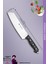 Sürmene Serisi Santoku Mutfak Şef Bıçak Et Ekmek Sebze Salata Şef Bıçağı Siyah ( MFT-003 ) 2