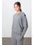 Kadın Gri O Yaka Jogger Eşofman Takımı 95341-352 4