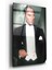 Mustafa Kemal Atatürk 3D Portre Cam Tablo- Ev ve Ofis Dekorasyonu-Hediyelik-Dekoratif-Atatürk-Modern 3