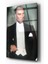 Mustafa Kemal Atatürk 3D Portre Cam Tablo- Ev ve Ofis Dekorasyonu-Hediyelik-Dekoratif-Atatürk-Modern 4