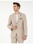 Erkek Açık Kahverengi Slim Fit Keten Karışımlı Ceket 50306748-VR002 1