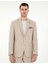 Erkek Açık Kahverengi Slim Fit Keten Karışımlı Ceket 50306748-VR002 3