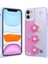 Apple iPhone 11 Kılıf Parlayan Sıvılı Simli Kabartma Figürlü Cevze Kapak-Mor PAPATYA-8680436756 1