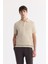 Erkek Bej Polo Yaka Jakarlı Buklet İplik Triko T-shirt A51Y5040 1