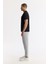 Erkek Siyah Bisiklet Yaka Reflektörlü Bi Stretch Interlok T-shirt A51y1037 3