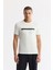 Erkek Ekru Bisiklet Yaka Baskılı Bi-Stretch İnterlok Regular Fit T-Shirt A51Y1002 1