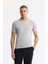 Erkek Gri Bisiklet Yaka Kolları Jakar Detaylı Rayon Triko T-shirt A51Y5005 1