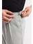 Erkek Gri Klasilk Bel Pileli Apolet Detaylı Carrot Fit Pantolon A51Y3026 5