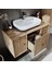 Ayaksız Oval Lavabolu Mdf 105 cm Çekmeceli Banyo Dolabı 2