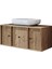 Ayaksız Oval Lavabolu Mdf 105 cm Çekmeceli Banyo Dolabı 5