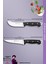 Sürmene Serisi Mutfak Bıçak Seti Et Ekmek Sebze Salata Bıçağı 2'li Set Siyah ( MFT-009 ) 2