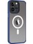 Apple iPhone 13 Pro Max Kılıf Wireless Şarj Özellikli Hibrit Magsafe KAPAK-MAVI-8680436627471-T 4