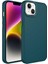 Apple iPhone 14 Plus Uyumlu Metal Çerçeve ve Buton Tasarımlı Silikon Luna Kapak-Koyu YEŞIL-8680436632 1