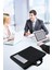 Siyah Unisex 13-14-15.6-16.1-16.9 Inç Uyumlu Macbook Kılıf Notebook Laptop El ve Omuz Laptop Çantası 4