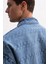 Desenli Jaquard Denim Açık Mavi Gömlek 2