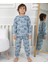 Erkek Çocuk Pamuklu Traktör Desenli Pijama Takımı 1