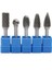 Karbür Döner Freze Seti 12MM Kafa Şaftlı Çift Kesimli Dosya Matkap Uçları, Parlatma, Gravür, Delme, 5'li Paket (Yurt Dışından) 4