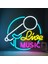 Neon LED Dekoratif Aydınlatma -Live Music, 50X45CM- 1