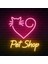 Neon LED Dekoratif Aydınlatma -Pet Shop, 40X55CM- 1