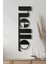 Imvulart Hello Metal Duvar Dekoru, Hello Yazısı, Ev Ofis Modern Dekorasyon, Siyah Duvar Dekoru, 48 x 13 cm 1