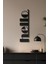 Imvulart Hello Metal Duvar Dekoru, Hello Yazısı, Ev Ofis Modern Dekorasyon, Siyah Duvar Dekoru, 48 x 13 cm 5