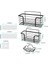 Düzenleyici Şampuanlık Sabunluk 3'li Set Askılı Duş Rafı Organizer (Yurt Dışından) 4
