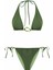 Aksesuarlı Haki Uzun Üçgen Bikini Takım 1