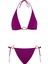 Aksesuarlı Mor Uzun Üçgen Bikini Takım 1