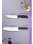 Sürmene Serisi Mutfak Santoku Şef Bıçak Seti Et Ekmek Sebze Şef Bıçağı 2'li Set Siyah (MFT-018) 2