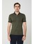 Erkek Fermuarlı Haki Yakalı Tshirt 1