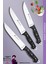 Sürmene Serisi Mutfak Bıçak Seti Et Ekmek Tavuk Sebze Salata Bıçağı 3'lü Set Siyah ( MFT-020 ) 1